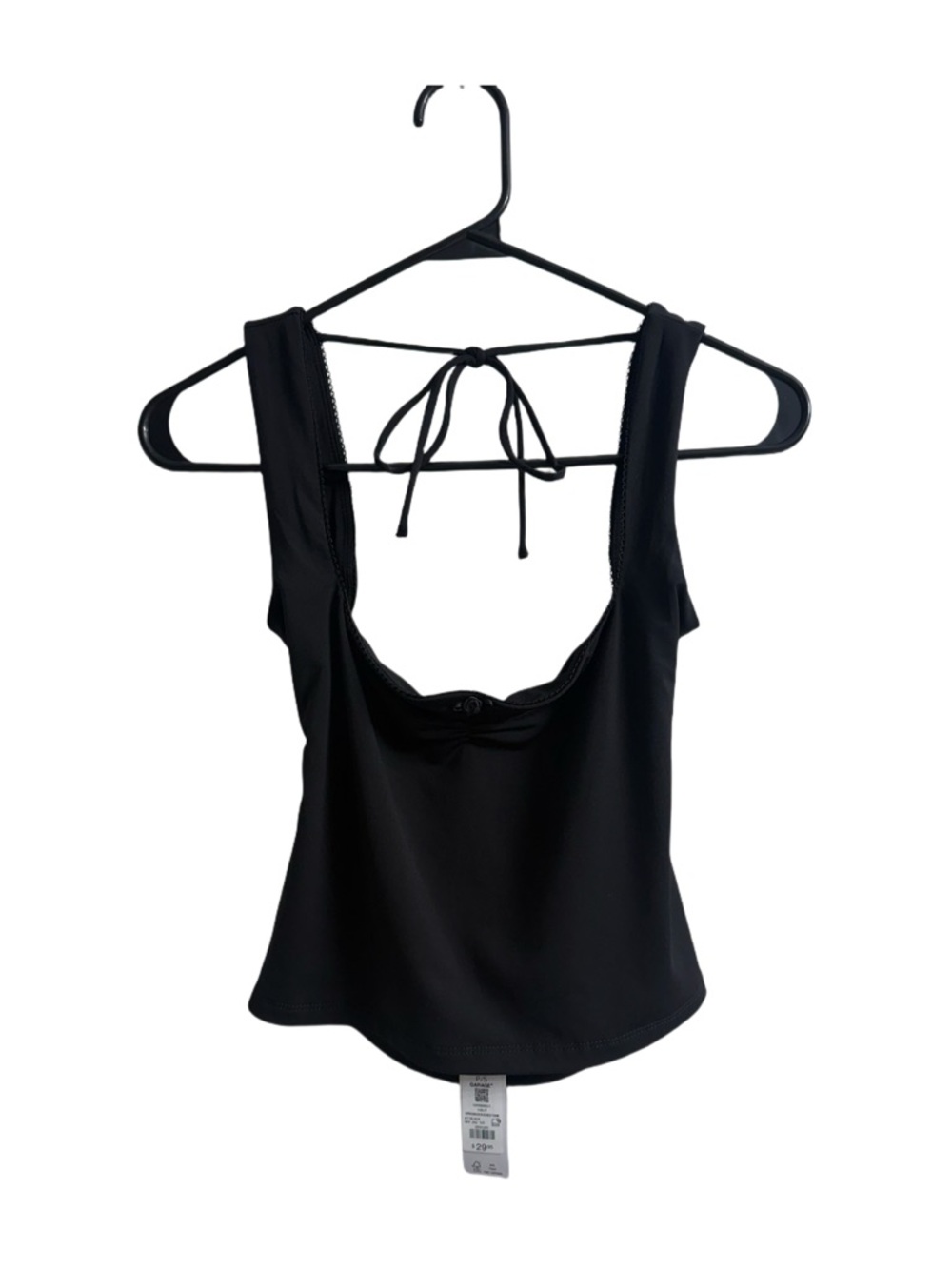 Garage Black Tie-Back Sleeveless Camisole
